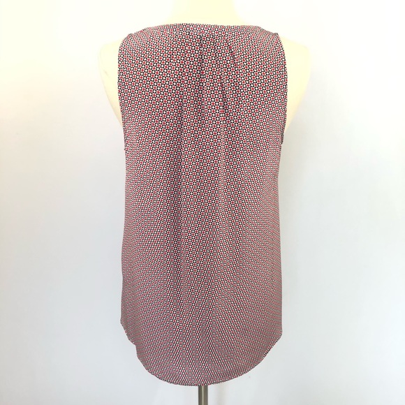 Joie Red White Blue Sleeveless Vneck Blouse Size M - Picture 4 of 8
